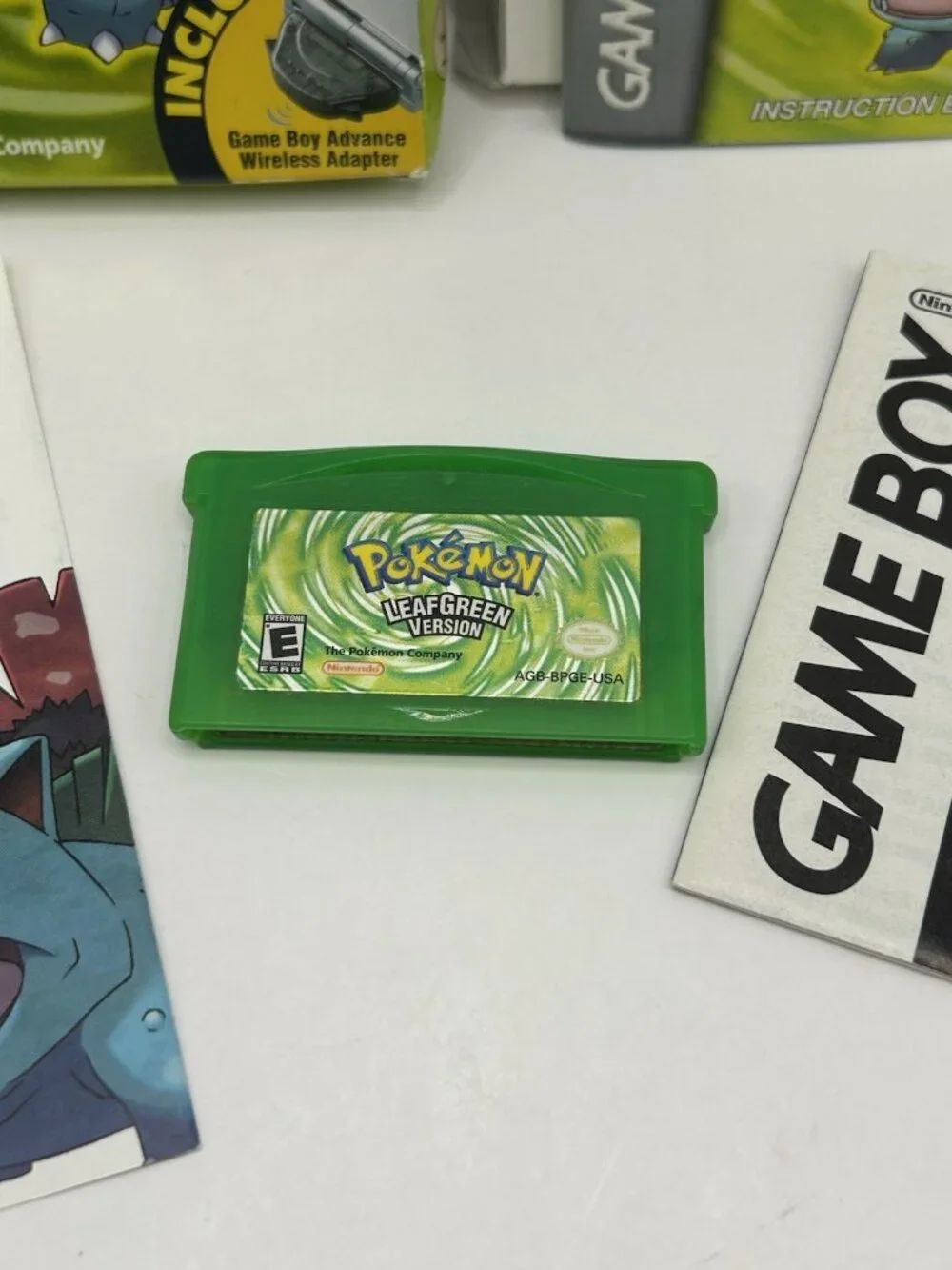 Pokemon LeafGreen (Nintendo Gameboy Advance, 2004) GBA Authentic Box Manuals Vtg